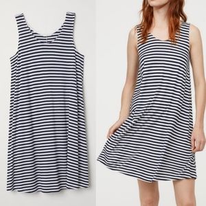 H&M Divided Ribbed Striped Swing Dress NWT Sz L